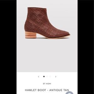 ST. AGNI Hamlet ankle boot brown size 40